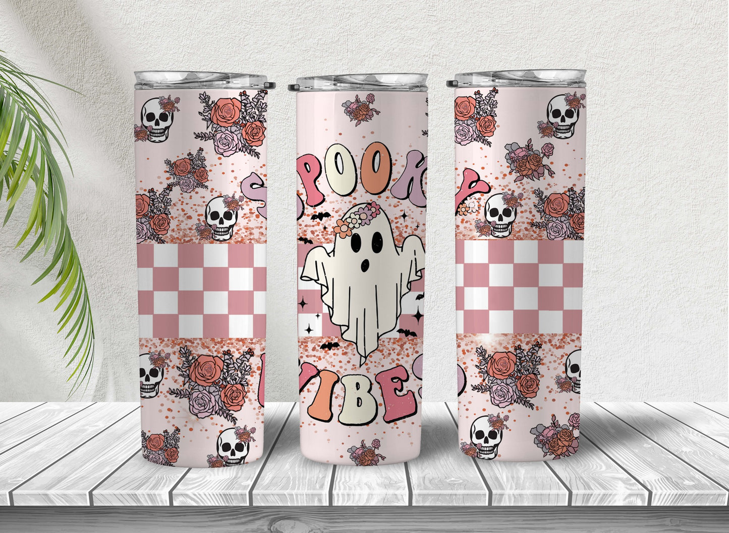 Gruselige Vibes Tumbler Png, 20oz Skinny Straight, Gruselige Jahreszeiten Tumbler Wrap, Süßer Geister Tumbler, Halloween Tumbler Wrap, Direkter Download