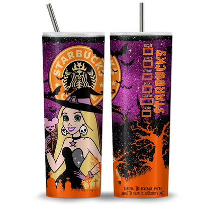 Princess Halloween Starbucks 20oz Tumbler Wrap, Princess Tumbler Png, Ariel Png, Die Schöne und das Biest, Süßes oder Saures, Gruselige Stimmung (11 PNG-Dateien)