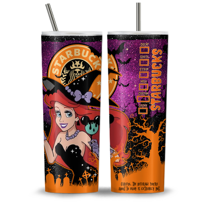 Princess Halloween Starbucks 20oz Tumbler Wrap, Princess Tumbler Png, Ariel Png, Die Schöne und das Biest, Süßes oder Saures, Gruselige Stimmung (11 PNG-Dateien)