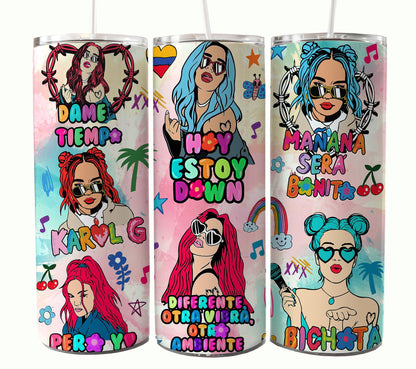 Karol 专辑 Tumbler，Karol Tumbler Wrap，Manana Sera Bonito PNG，Karol G 新专辑封面，Manana Sera Bonito，Pero Tu，kármika，Png