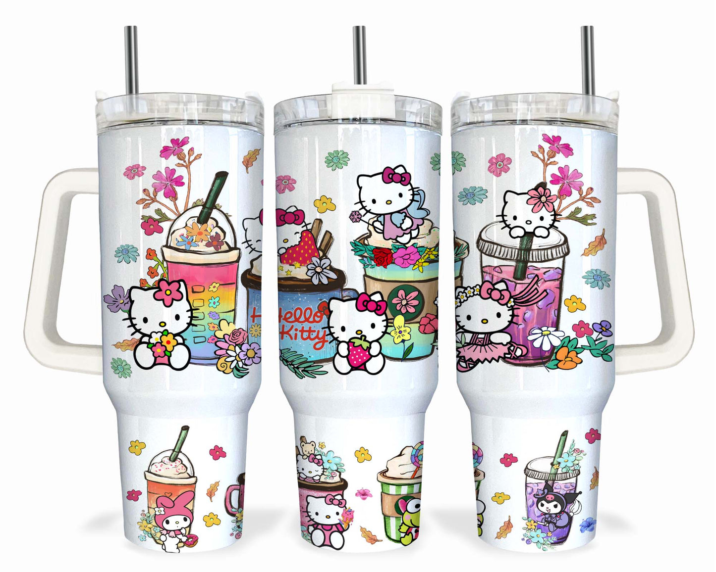 Bundle Cartoon-Figuren 40 oz Tumbler Wrap, Halloween Quencher Tumbler Sublimation, Cartoon Tumbler Png, Princess Wrap, Nightmare Scary