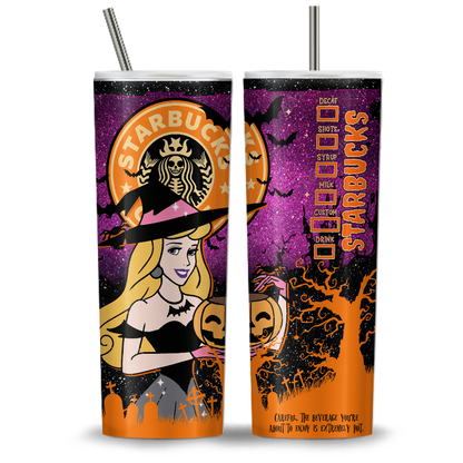 Princess Halloween Starbucks 20oz Tumbler Wrap, Princess Tumbler Png, Ariel Png, Die Schöne und das Biest, Süßes oder Saures, Gruselige Stimmung (11 PNG-Dateien)