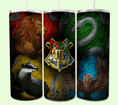 Magischer 20oz Tumbler Wrap PNG, HP Skinny Tumbler Sublimation, Zauberer Tumbler Png, Potterhead Tumbler Png, Hogwarts Wrap, Harry Magic Png