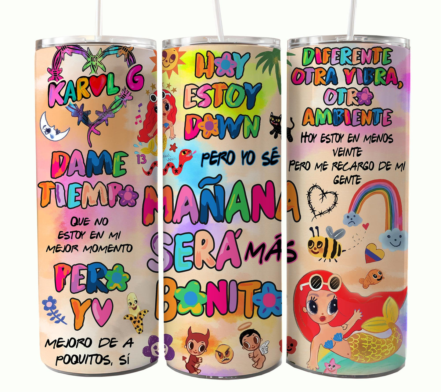 Karol 专辑 Tumbler，Karol Tumbler Wrap，Manana Sera Bonito PNG，Karol G 新专辑封面，Manana Sera Bonito，Pero Tu，kármika，Png