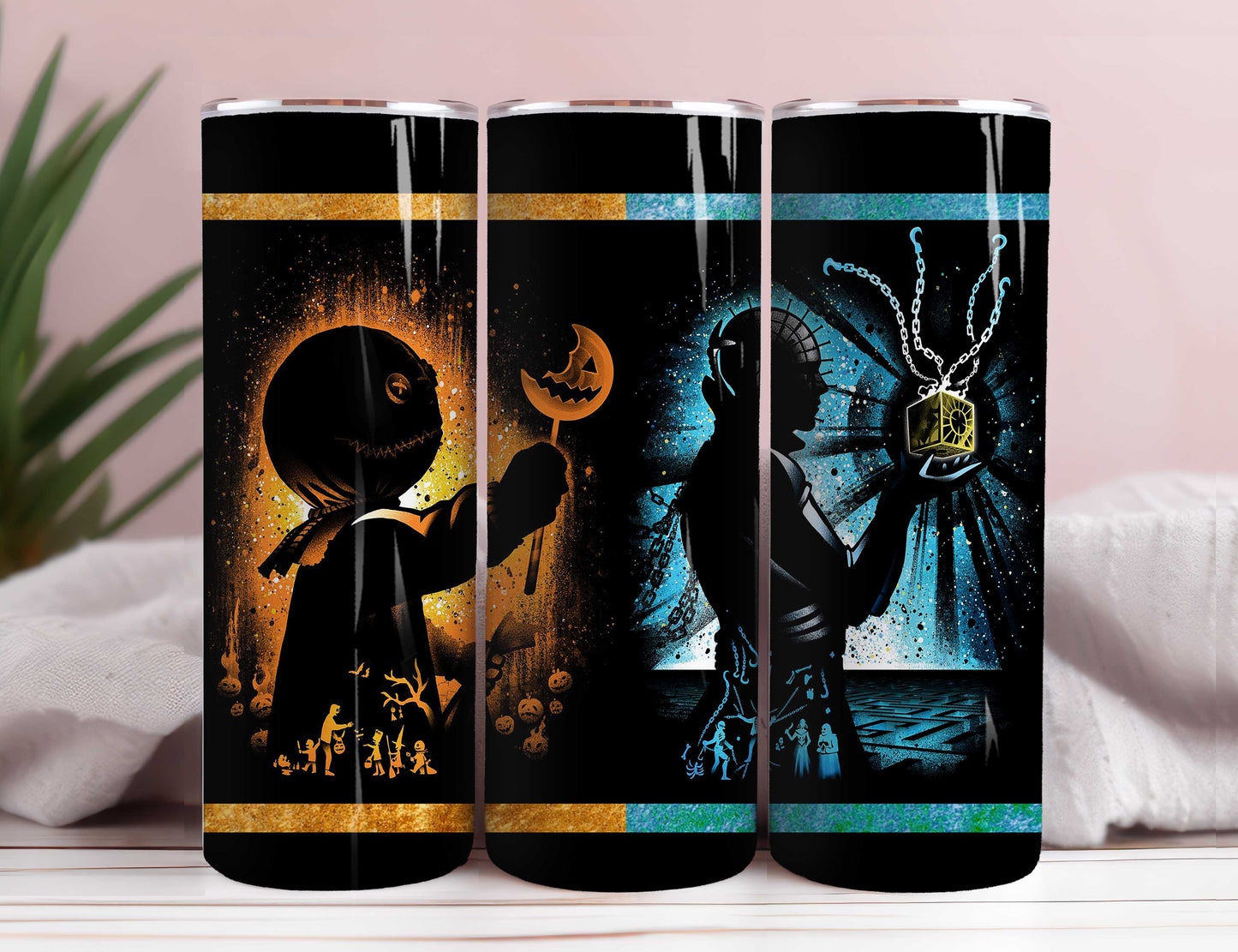 Bundle Horror Charaktere 20oz Skinny Tumbler Sublimation Designs Zeitung Horror Bundle Png Tumbler Straight Digital Download 12