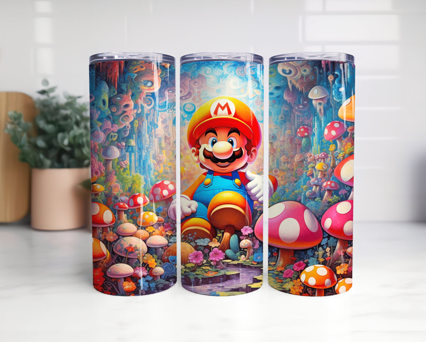 Big Bundle Mario Tumbler, Mario Tumbler 20oz, 20oz Skinny Tumbler, Cartoon Tumbler, Video Game Skinny Tumbler 12 - VartDigitals