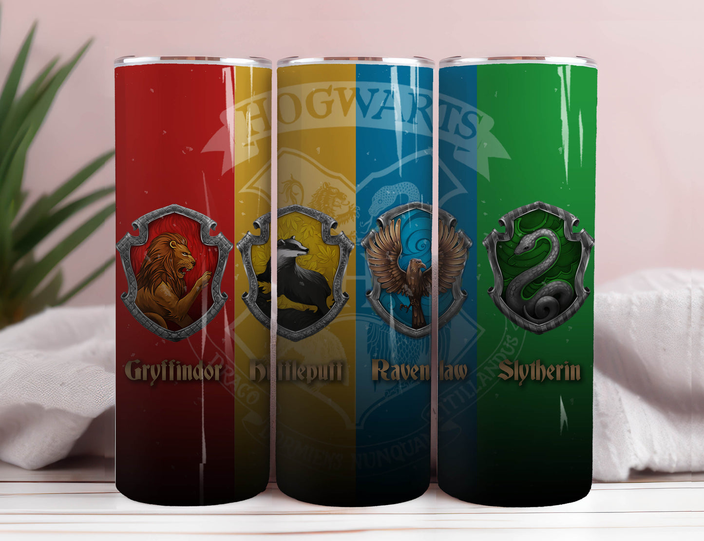 Hogwarts Häuser Harry 20oz Skinny Tumbler Vorlage PNG Sublimation Wizard Design Download digitale Datei Sub Straight 20oz 1