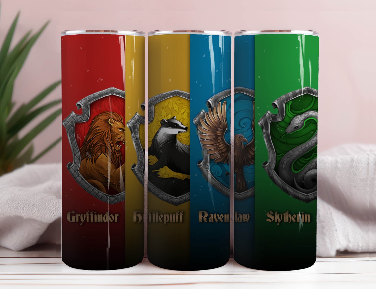 Hogwarts Häuser Harry 20oz Skinny Tumbler Vorlage PNG Sublimation Wizard Design Download digitale Datei Sub Straight 20oz 1