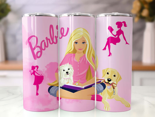 Barbie Tumbler Wrap, 20oz Straight Skinny Wrap, Sublimation Design, Cartoon Tumbler Design, Digital Download - PNG 14 - VartDigitals