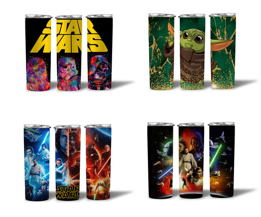 Star Wars Tumbler Wrap, 20 oz Skinny Tumbler Sublimation Design, Tumbler Wrap Design, Sofortiger digitaler Download PNG