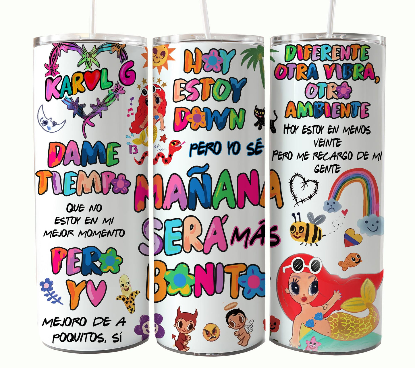 Karol 专辑 Tumbler，Karol Tumbler Wrap，Manana Sera Bonito PNG，Karol G 新专辑封面，Manana Sera Bonito，Pero Tu，kármika，Png