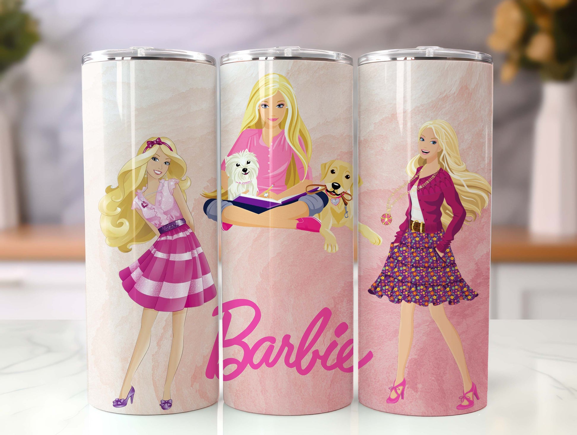 Barbie Tumbler Wrap, 20oz Straight Skinny Wrap, Sublimation Design, Cartoon Tumbler Design, Digital Download - PNG 15 - VartDigitals