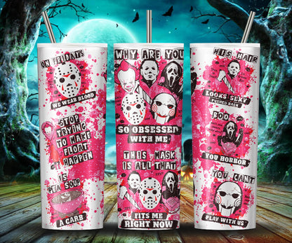 Halloween HorrorFilme Charakter Tumbler Png, Retro Halloween Png, Skelett Tumbler Wrap, Skinny Skelett 20oz Tumbler Wrap Png, Horror Png