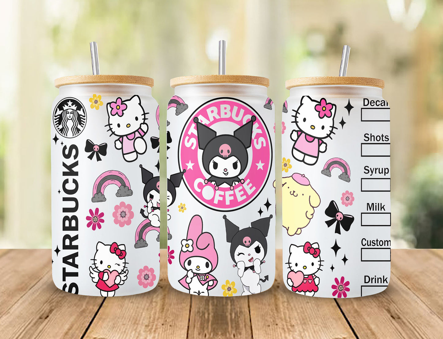 Bundle Kawaii Kitty Kaffeebecher Wrap, Kitty Kaffee, Kitty 16oz Dose Glas Wrap, Kitty Tumbler Wrap, Pink Cat Tumbler, Sofortiger Download