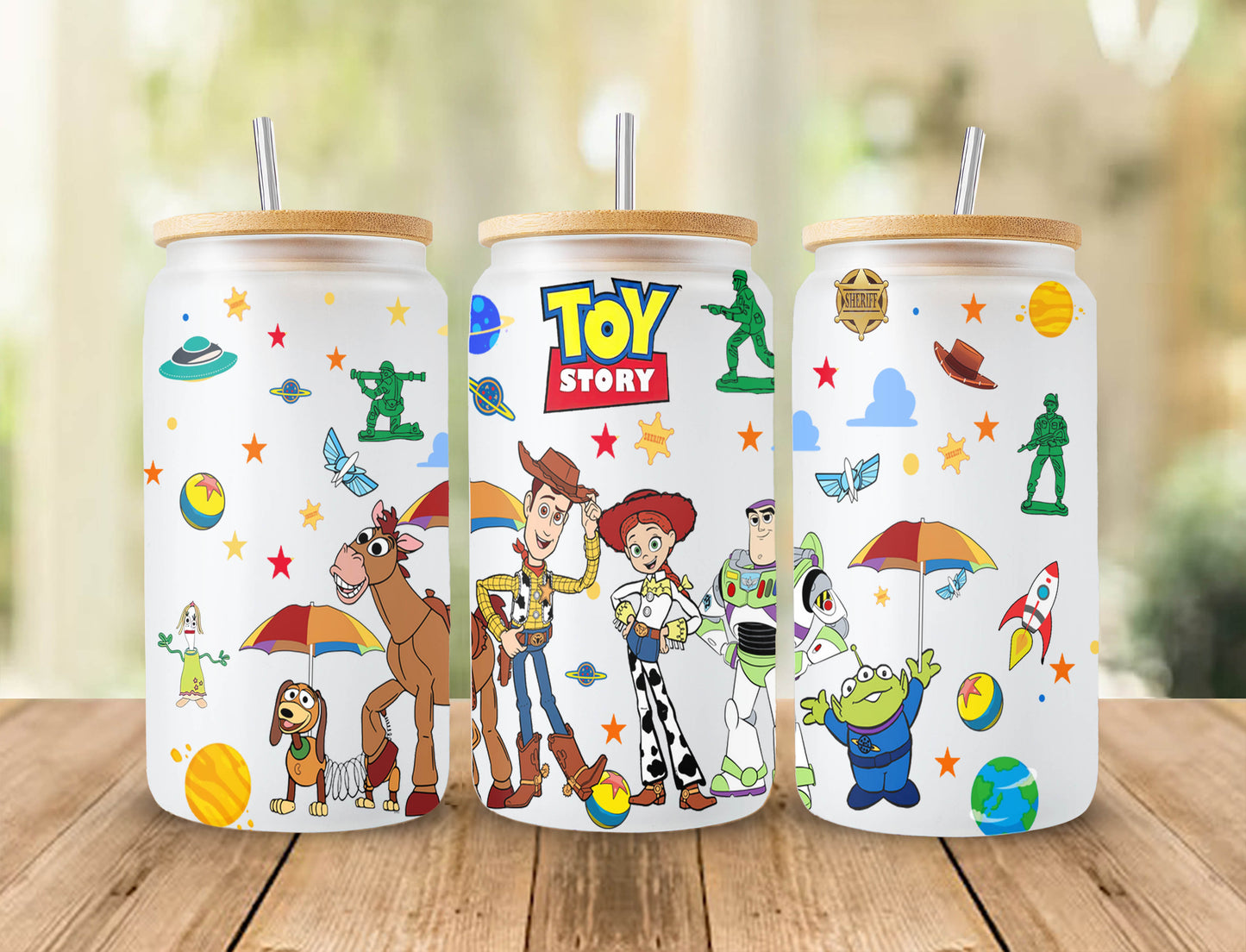 Toy Story Tumbler Wrap, 16oz Glasdosenverpackung, Libbey Dosenglas, Toy Story Ballons, Vollglasdosenverpackung, Cartoon Tumbler PNG 