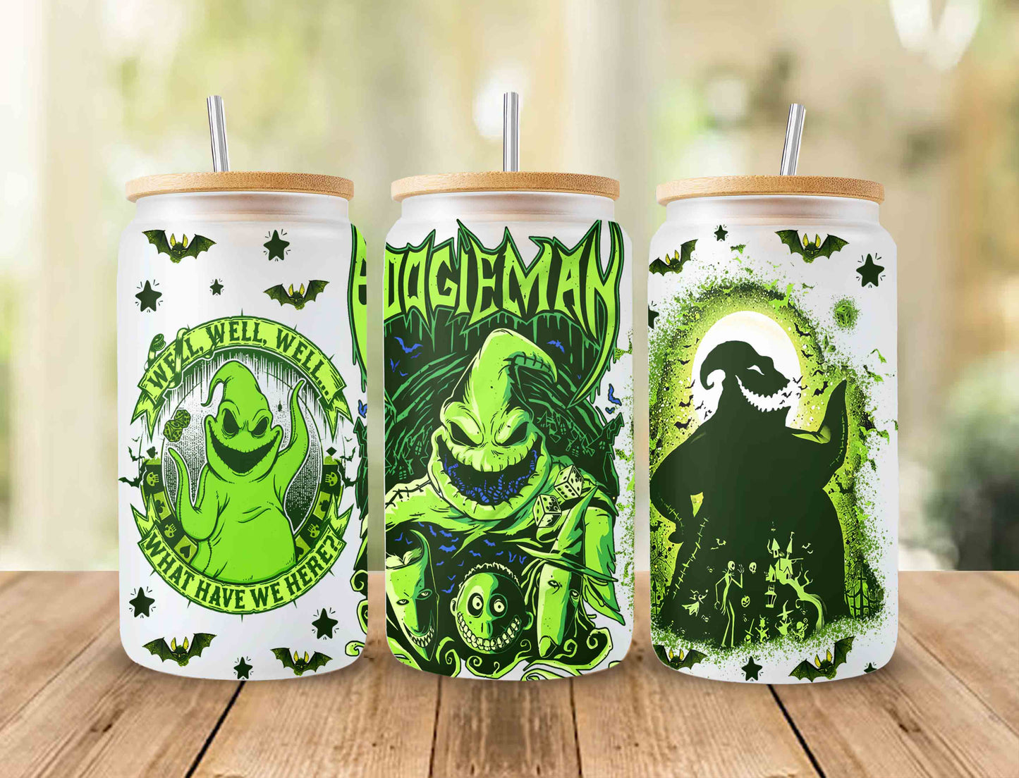 Horror Charakter Tumbler Wrap, 16oz Dose Glas Wrap, Cartoon Dose Glas, Gruselige Vibes Dose Glas, Halloween Png, Sublimation Design Png