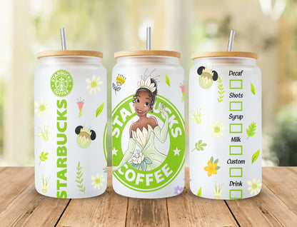 Princess Tumbler, Princess Glass Wrap, 16oz Glass Can Png, Libbey Can Glass 16oz, Princess Starbucks Wrap, Princess Png, Princess Images 8 - VartDigitals