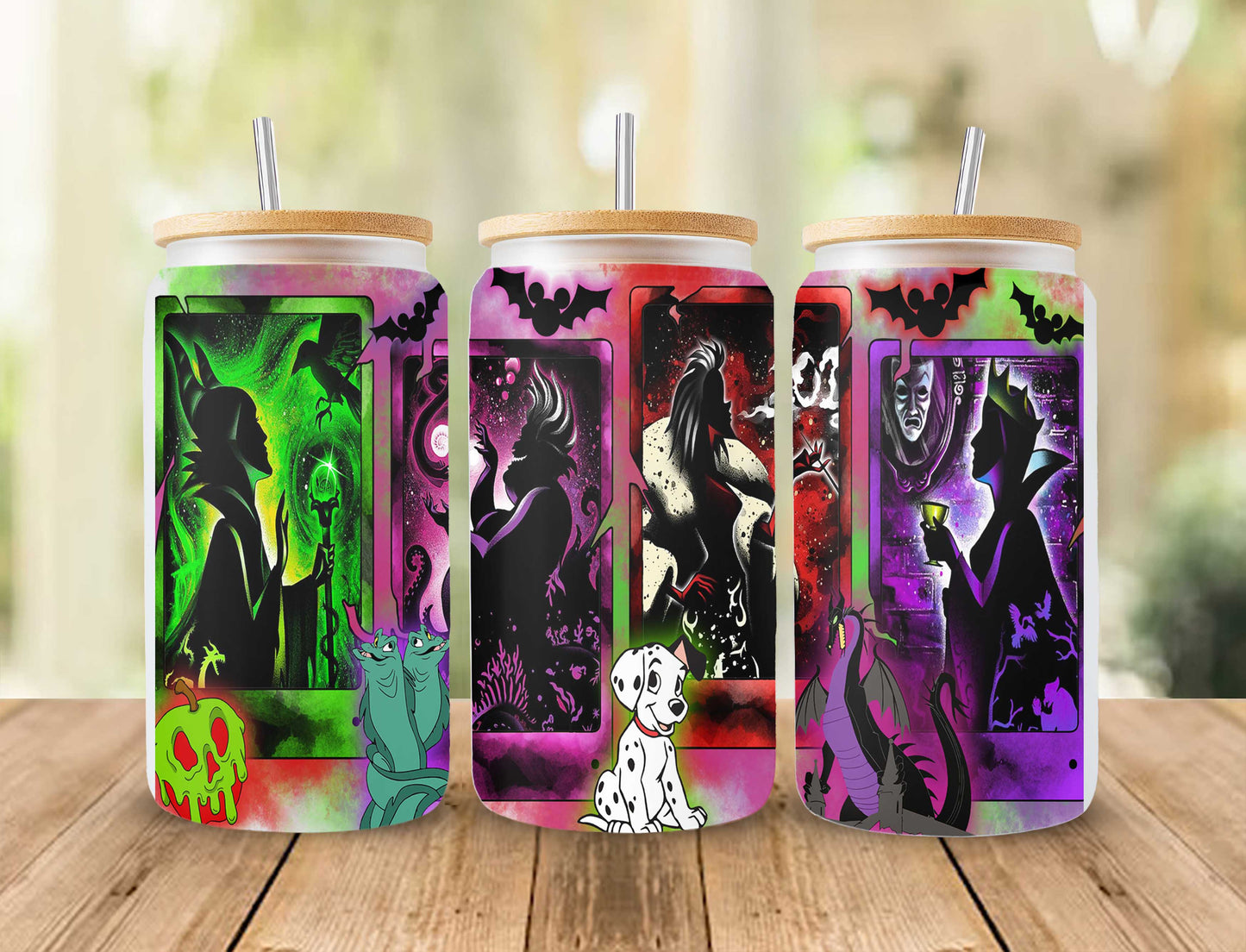 Villians 16oz Libbey Dose Cartoon PNG, 16oz Glasdosenverpackung, 16oz Libbey Dosenglas, Catoon Kinder Tumbler Wrap, Vollglasdosenverpackung 