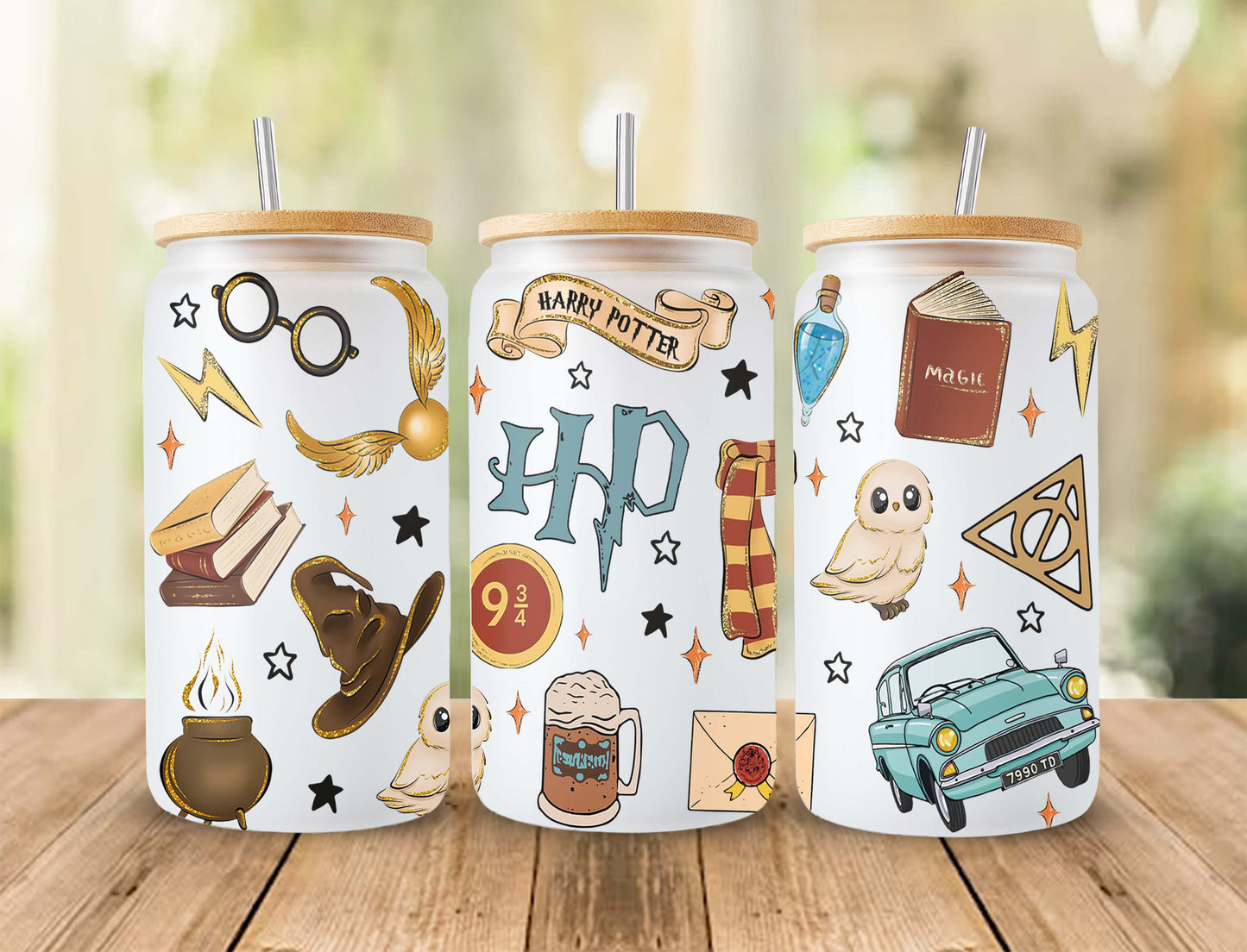 Potterhead Libbey Glas PNG, Dosenglas PNG, 16oz Dosenglas png, Magic Can Glass Full Wrap png, 16oz Kaffeeglas png, Libbey Dosenverpackung