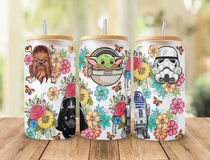 Star Wars Tumbler Wrap, 16oz Can Glass, Star Wars Png, Full Tumbler Wrap, Cartoon Tumbler, Can Glass Wrap, Png Instant Download - VartDigitals