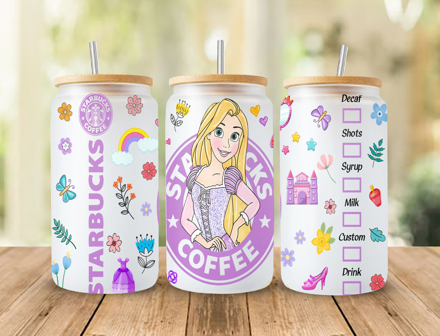 Princess Tumbler, Princess Glass Wrap, 16oz Glass Can Png, Libbey Can Glass 16oz, Princess Starbucks Wrap, Princess Png, Princess Images 6 - VartDigitals