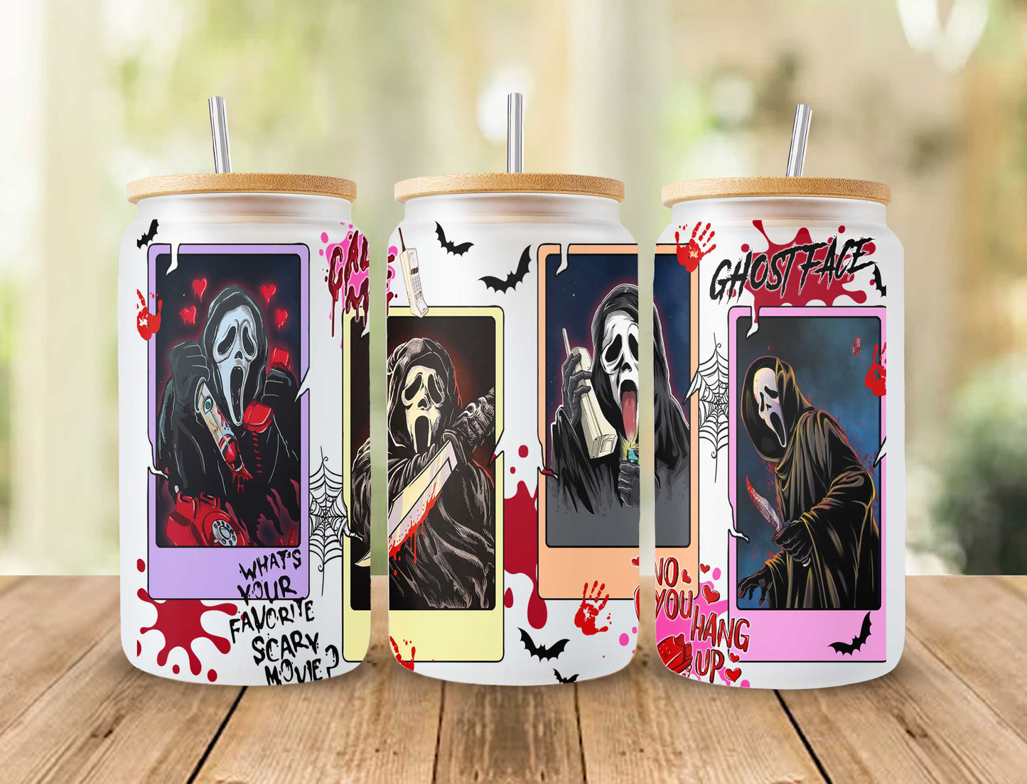 Horror Tumbler 16oz, Halloween 16oz Tumbler, Horror Figuren Tumbler, Gruseliger Film Tumbler, Gruselige Jahreszeit, Gruselige Vibes, Png Download