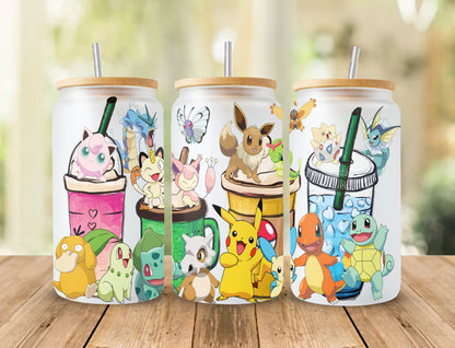 Gotta catch ‘em all Can Glass, Pokemon Libbey Can Glass 16oz PNG Digital Download, Poke Glass Can Wrap,  Poke Bad Bunny Glass Can Wrap - VartDigitals