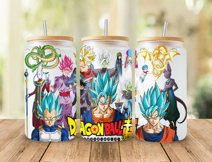 Comics Cartoons characters Glass Can 16oz, Comics tumbler design, Bestseller Digital File, Dragon Tumbler wrap Sublimation - VartDigitals