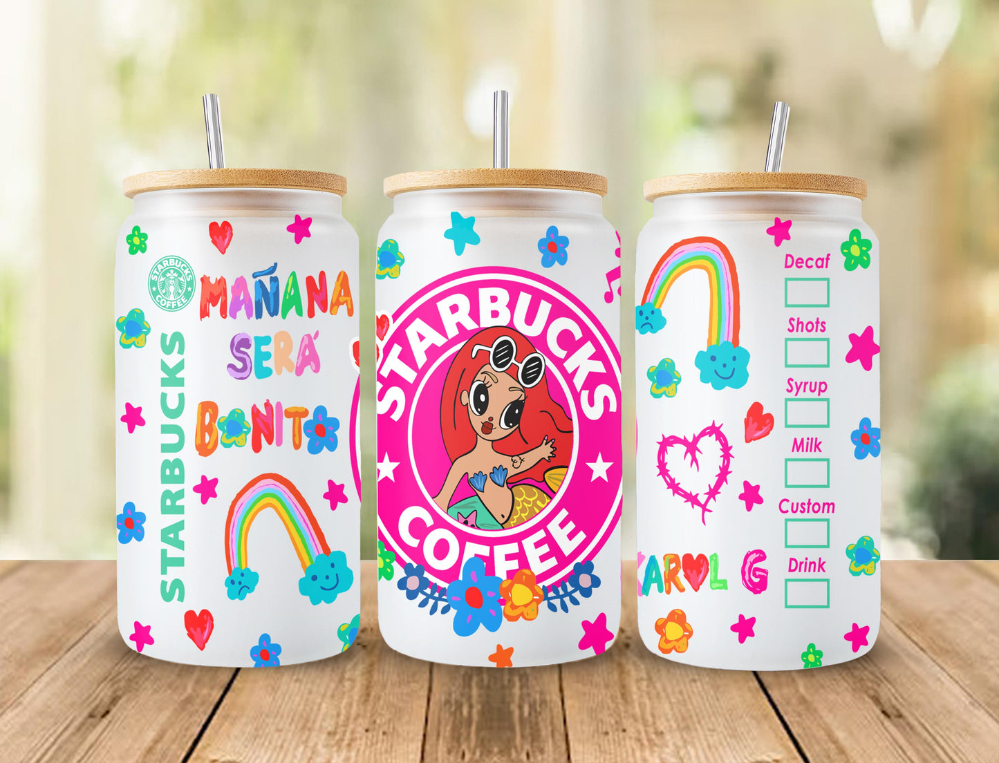 Karol New Mañana Será Bonito 16oz Sublimation Tumbler Wrap, Manana Sera Bonito Tumbler Wrap PNG, Karol G Tumbler Wrap, 16oz Dose Glas Wrap 2