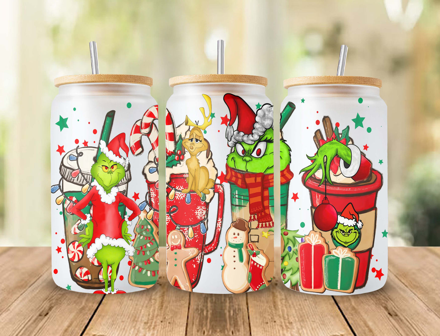 Weihnachtsdose Glasverpackung, Weihnachten 16oz, Cartoon Film Dose Glas, Dose Glasverpackung, Weihnachtsbecher, Weihnachtsstimmung, Kaffeeverpackung, Png