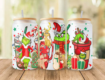 Christmas Can Glass Wrap, Christmas 16oz, Movie Can Glass