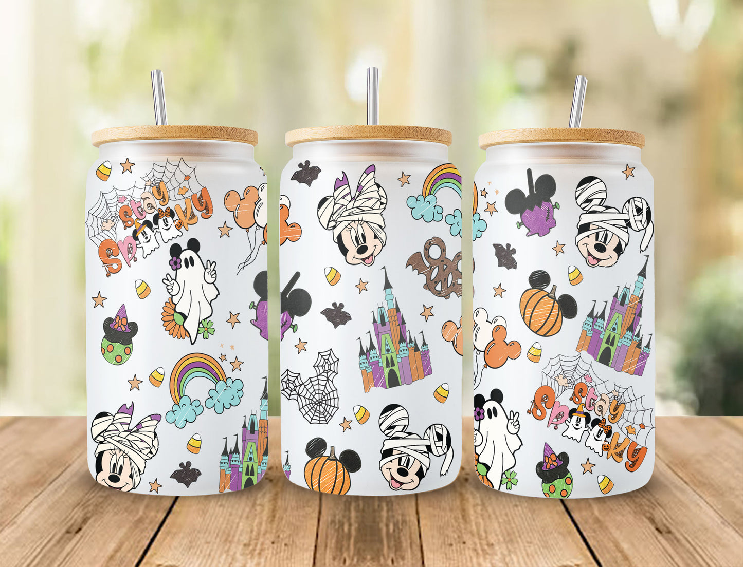 Halloween 16oz Dosenglas, Cartoon Tumbler Wrap, Prinzessin Tumbler, Libbey Dosenglas, Cartoon Tumbler, Dosenglas Png Download, Full Tumbler Wrap