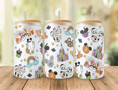 Halloween 16oz Dosenglas, Cartoon Tumbler Wrap, Prinzessin Tumbler, Libbey Dosenglas, Cartoon Tumbler, Dosenglas Png Download, Full Tumbler Wrap