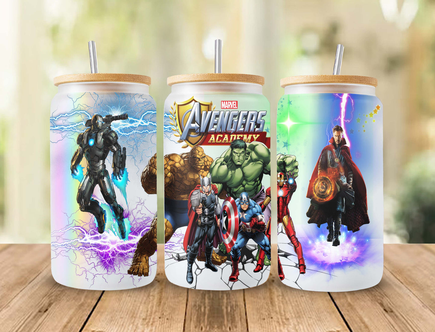 16oz Can Glass, Hero Tumbler wrap Sublimation 1