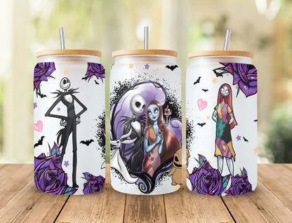 Scary Movie Nightmare Tumbler Wrap, 16oz Can Glass 1