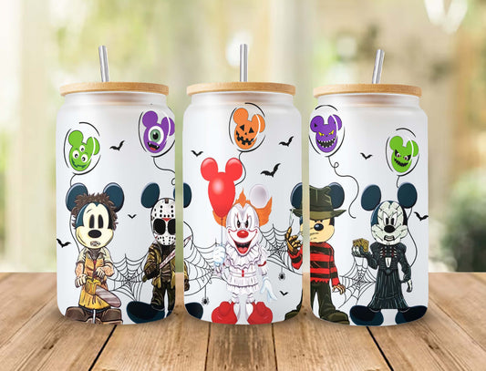 Mickey Balloons Halloween Libbey 16 oz Snacks Design, Trick or Treat 16oz Tumbler Full Wrap, Gruselige Stimmung, Mickey Boo Bash, Starbucks Wrap