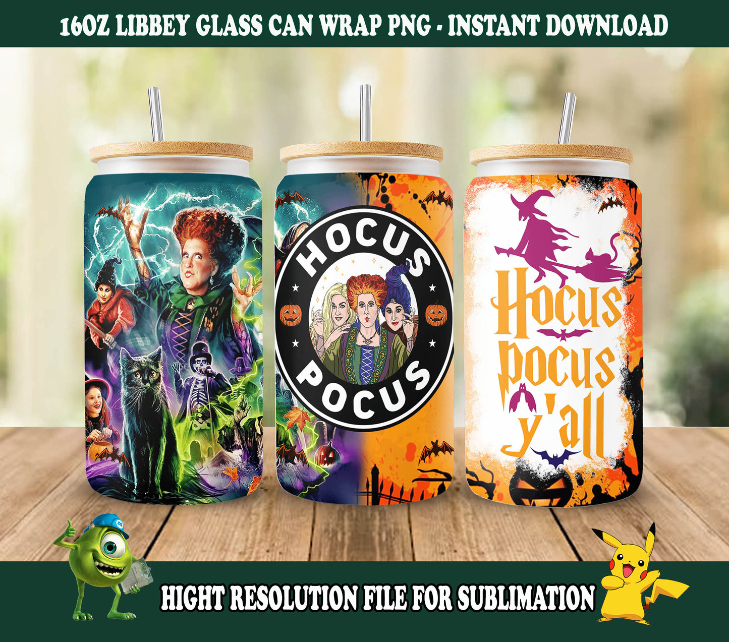 Halloween Bundle 16oz libbey can Cartoon PNG 2