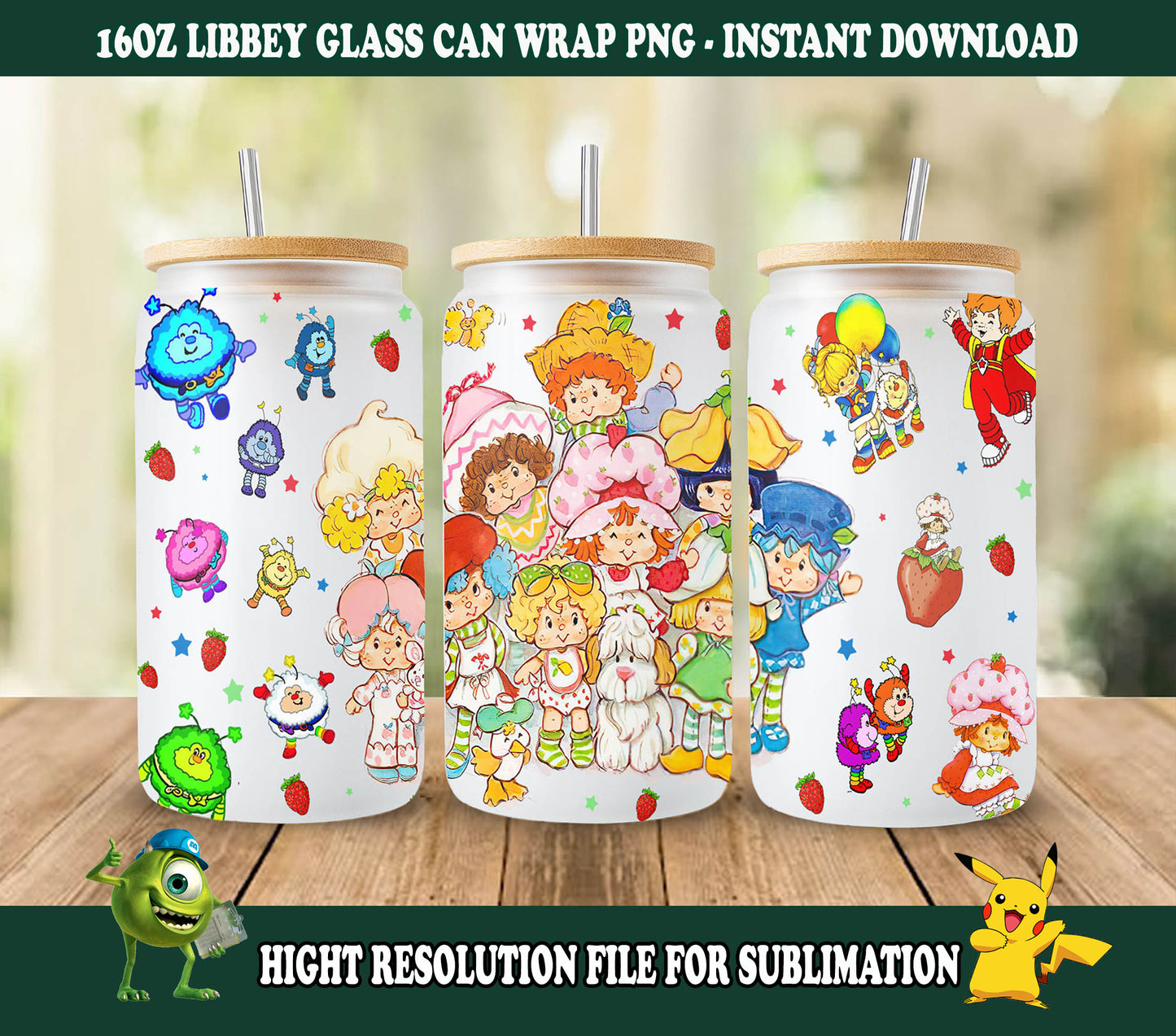 80er Jahre Cartoon Dose Glas, 16oz Dose Glas Wrap Design PNG, Retro Cartoon 80er Jahre Tumbler, 80er Jahre Cartoons png, Retro 80er Jahre Cartoons Tumbler Wrap, Png 2 