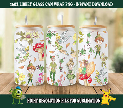 Magisches Prinzessinnen-Dosenglas, Magisches Dosenglas-Wrap, Cartoon-Becher-Wrap, 16oz-Dosenglas, Vollbecher-Wrap, Dosenglas-Wrap, Png-Sublimation