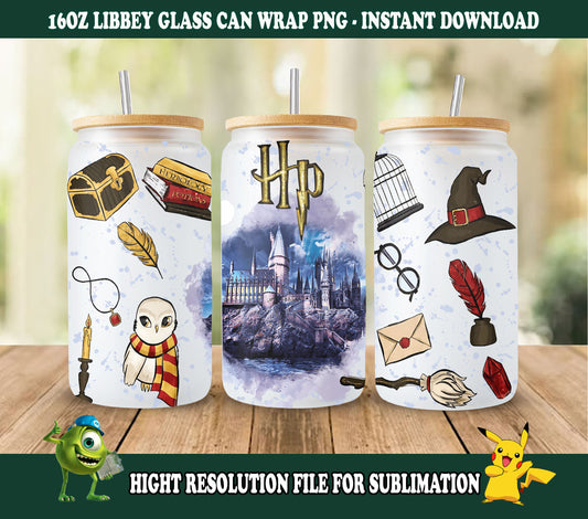 Potterhead PNG, Libbey-Glas PNG, Dosenglas-Wrap PNG, 16oz-Dosenglas png, Magic Can Glass Full Wrap png, 16oz Kaffeeglas png, Libbey png 3 