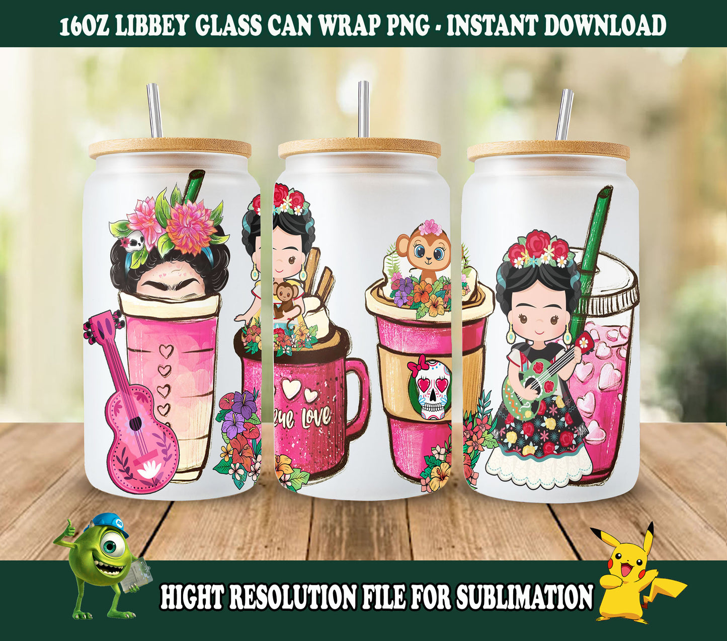 Cartoon 16oz Libbey Dose Cartoon PNG, 16oz Glasdose Wrap, 16oz Libbey Dose Glas, Catoon Kinder Tumbler Wrap, Vollglas Dose Wrap PNG