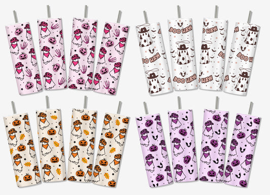 Halloween 20oz Skinny Sublimation Tumbler Wrap, Digital Design PNG Tumbler File Download