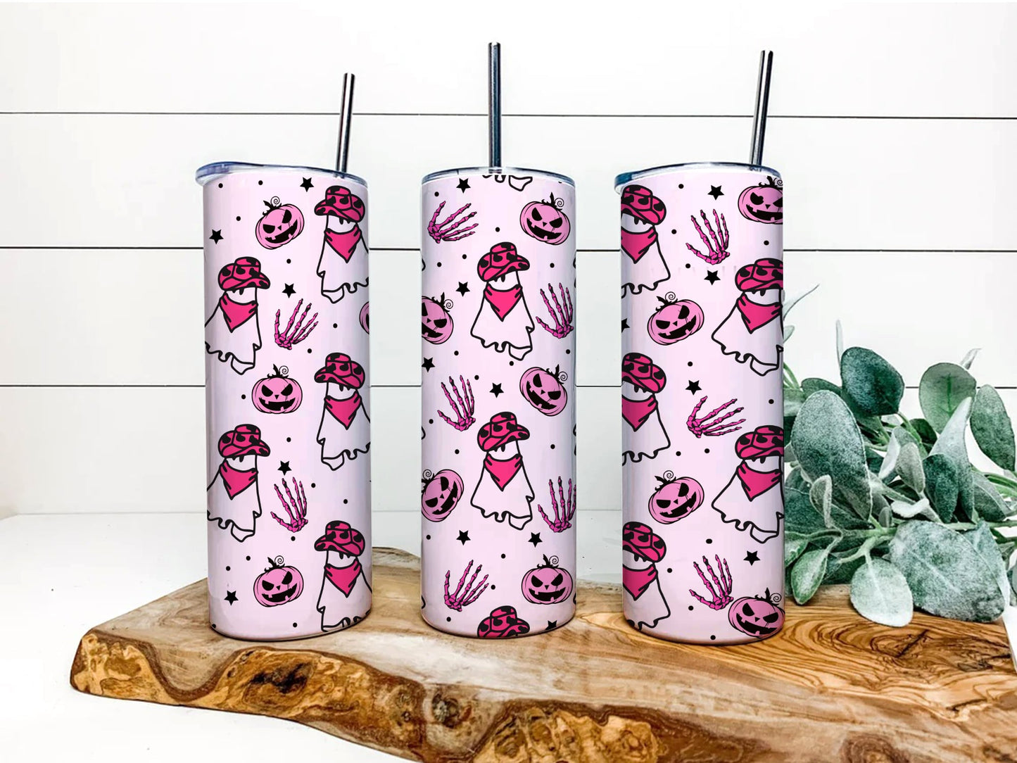 Halloween 20oz Skinny Sublimation Tumbler Wrap, Digital Design PNG Tumbler File Download