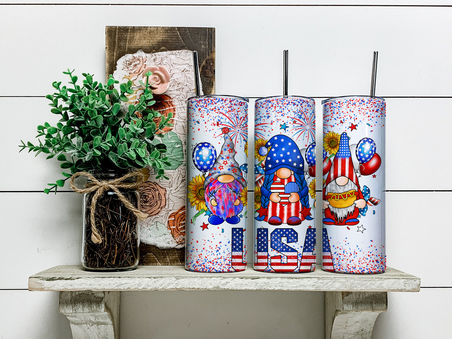 USA American Mama Tumbler Wrap, Mama Sublimation Design, 20 oz Skinny Tumbler, Western Patriotischer Tumbler PNG, Mom Messy Bun Digital Download