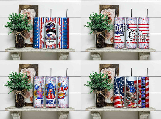 USA American Mama Tumbler Wrap, Mama Sublimation Design