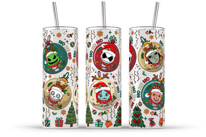 Weihnachtsbecher-Paket, 20oz Skinny Straight, 20oz Weihnachtsbecher, Weihnachtsbecher Wrap, Tumbler Wrap Png, Digitaler Download