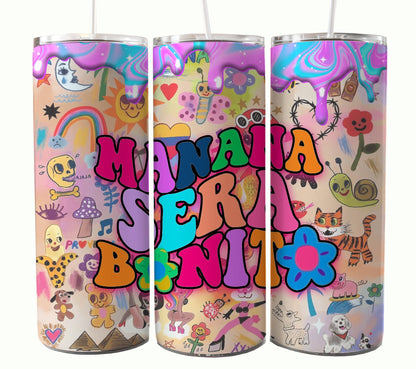 Karol 专辑 Tumbler，Karol Tumbler Wrap，Manana Sera Bonito PNG，Karol G 新专辑封面，Manana Sera Bonito，Pero Tu，kármika，Png