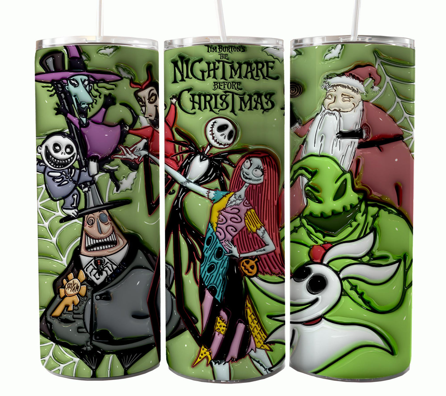 Nightmare Before Christmas Cartoon Charakter Tumbler Wrap Valentinstag 20Oz Tumbler Wrap Png Jack und Sally Tumbler Sublimation Design