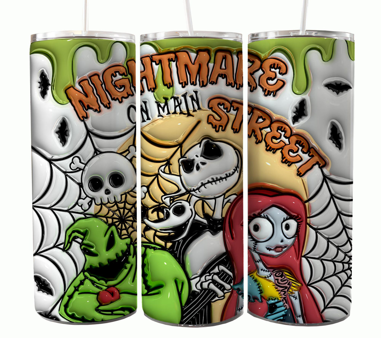 Nightmare Before Christmas Cartoon Charakter Tumbler Wrap Valentinstag 20Oz Tumbler Wrap Png Jack und Sally Tumbler Sublimation Design