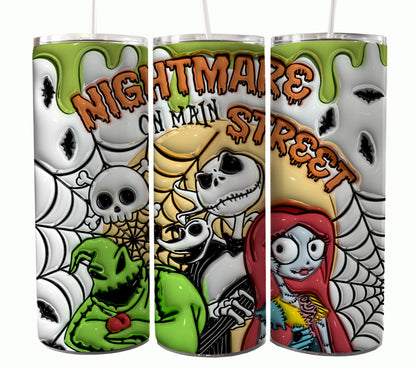 Nightmare Before Christmas Cartoon Charakter Tumbler Wrap Valentinstag 20Oz Tumbler Wrap Png Jack und Sally Tumbler Sublimation Design